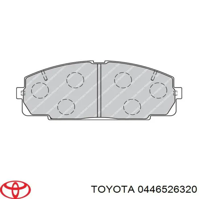 Колодки Toyota 0446526320 цена, от 25.65 USD
