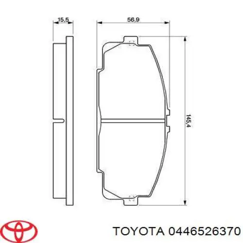0446526370 Toyota Колодки передние