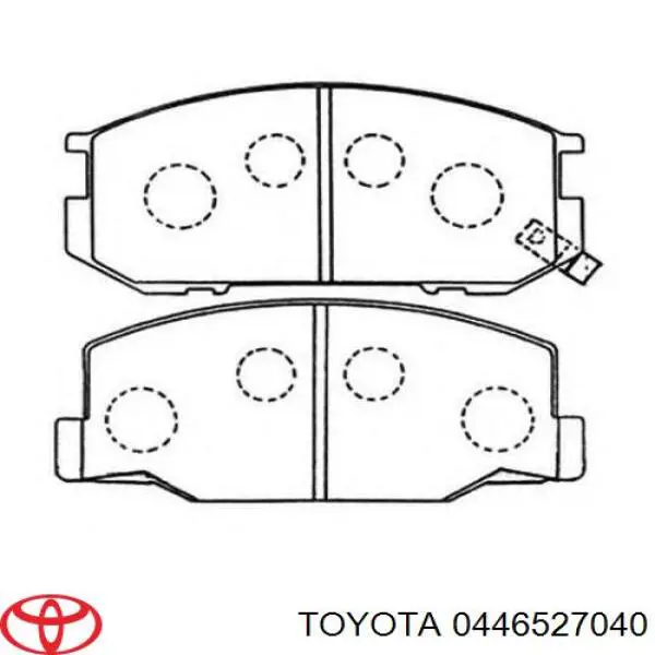 Передние тормозные колодки 0446527040 Toyota