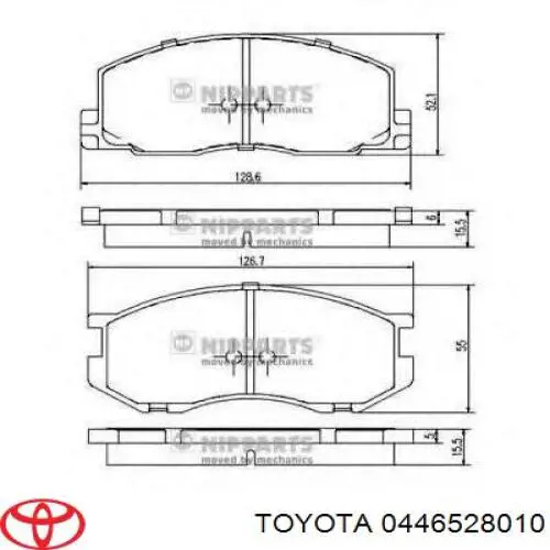 Колодки Toyota 0446528010 цена, от 25.34 USD