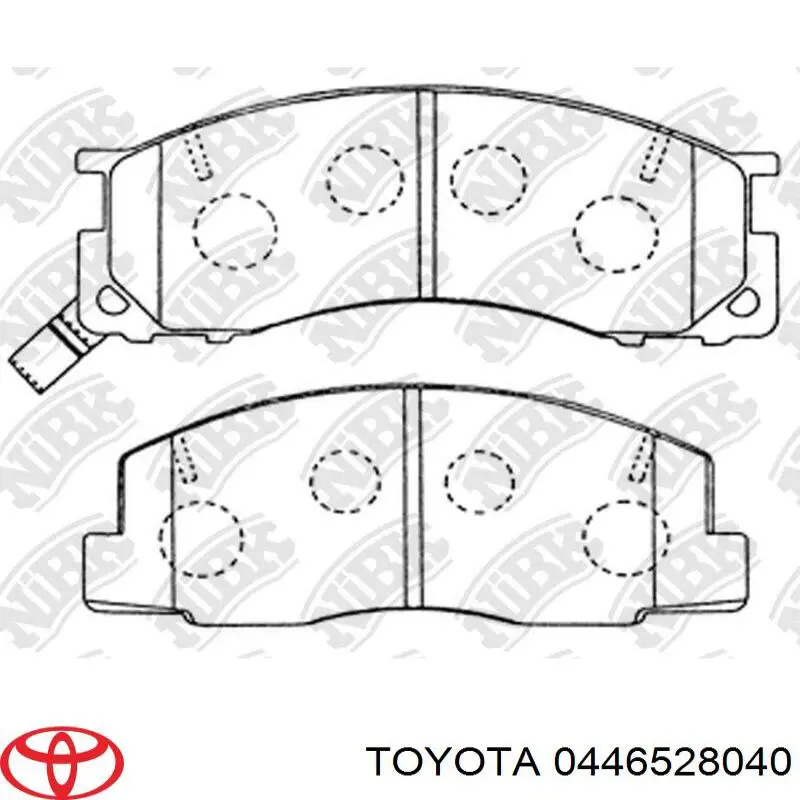 Передние тормозные колодки 0446528040 Toyota
