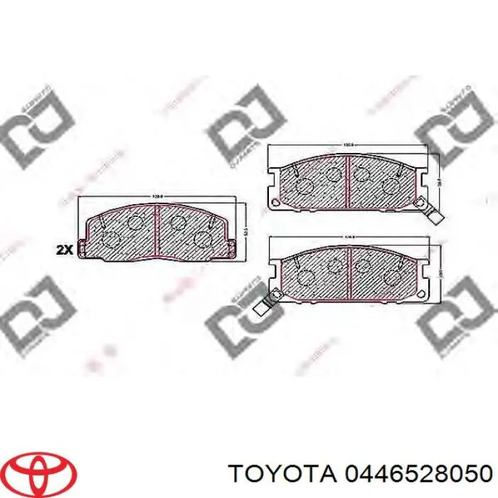 0446528050 Toyota колодки тормозные передние дисковые