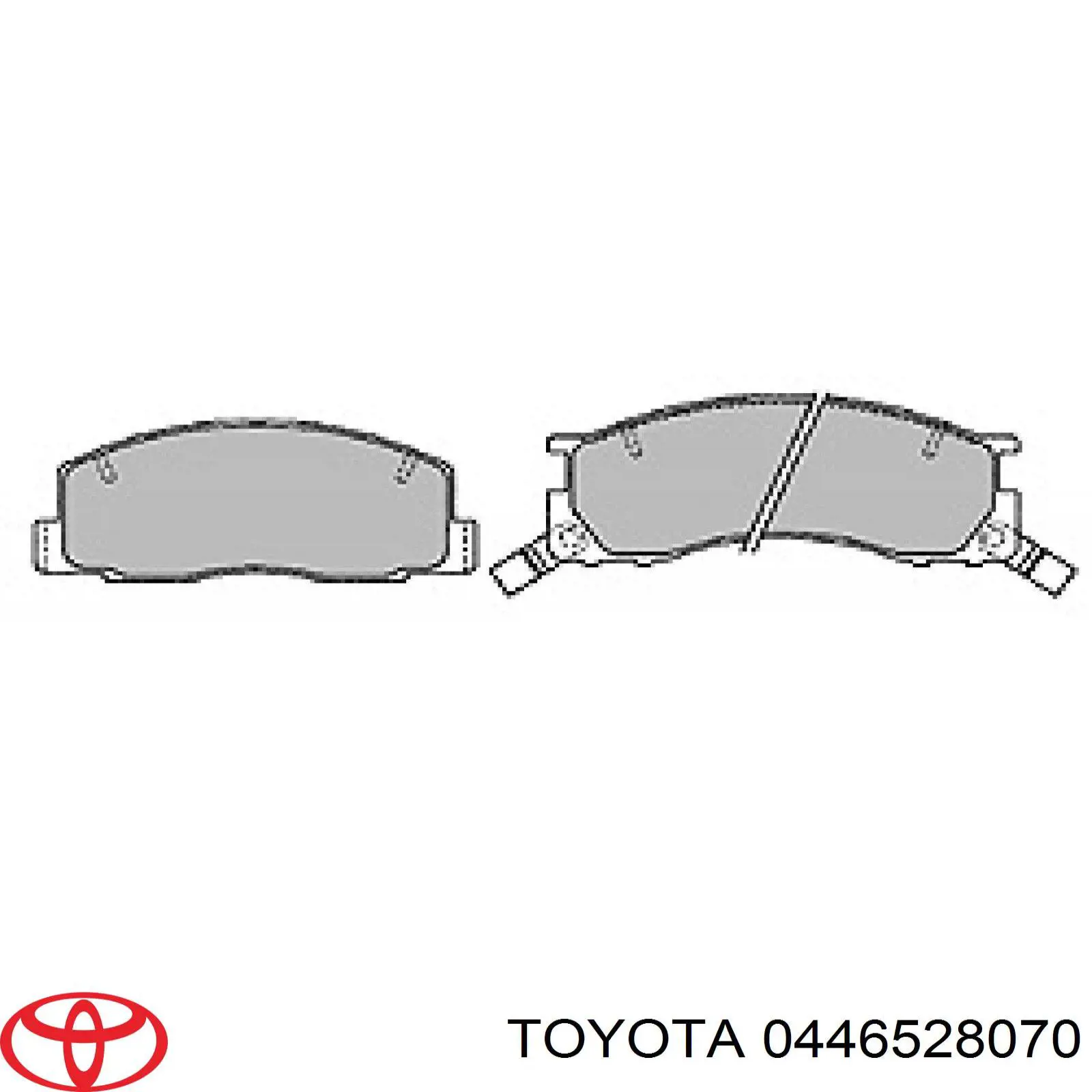 Передние тормозные колодки 0446528070 Toyota