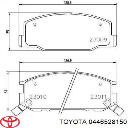 0446528150 Toyota Колодки передние