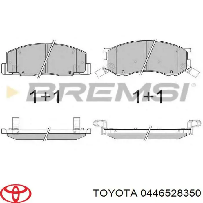 Колодки Toyota 0446528350 цена, от 10.96 USD