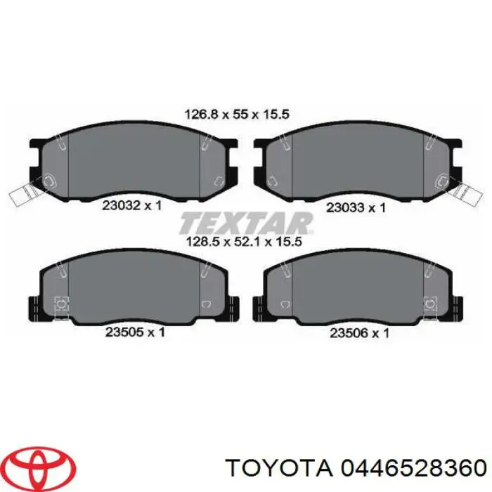 Передние тормозные колодки 0446528360 Toyota