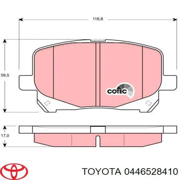 Колодки Toyota 0446528410 цена, от 22.80 USD