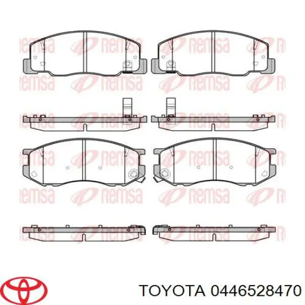 Передние тормозные колодки 0446528470 Toyota