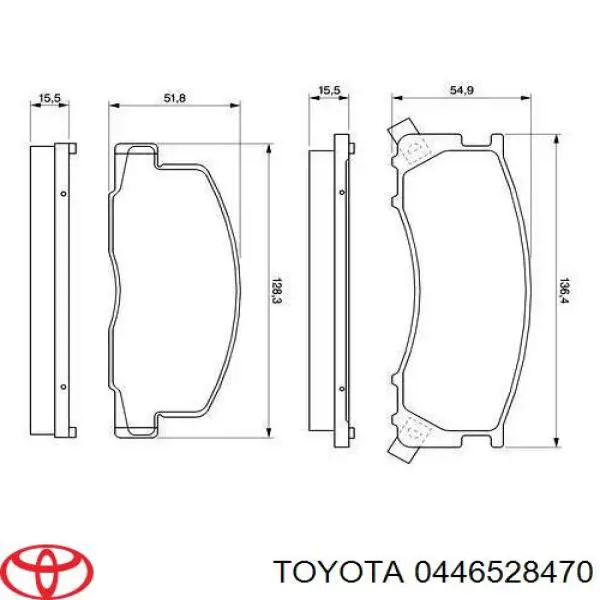 0446528470 Toyota Колодки передние