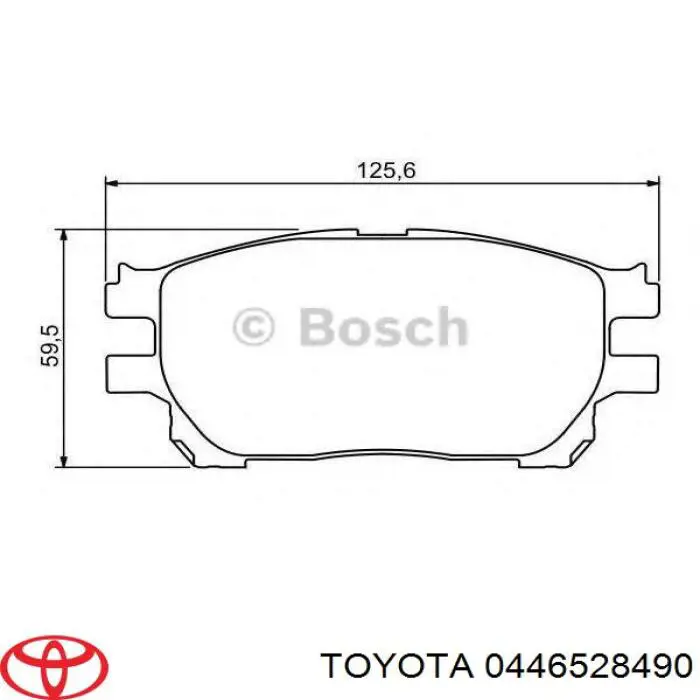 Передние тормозные колодки 0446528490 Toyota