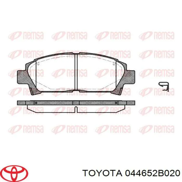 044652B020 Toyota колодки тормозные передние дисковые