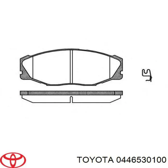 0446530100 Toyota sapatas do freio dianteiras de disco