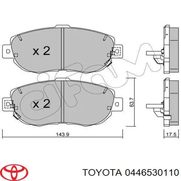 Тормозные колодки Toyota 0446530110