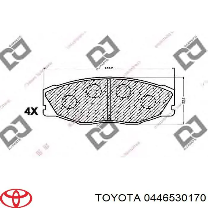 0446530170 Toyota sapatas do freio dianteiras de disco