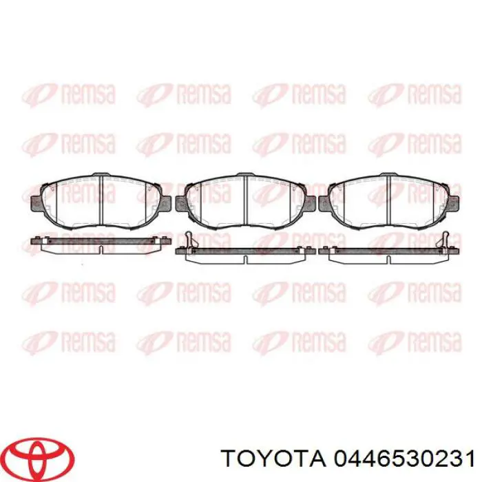 Передние тормозные колодки 0446530231 Toyota