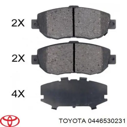 Купить 0446530231 Toyota Колодки тормозные