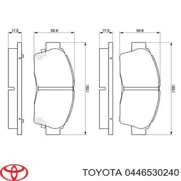 Тормозные колодки Toyota 0446530240