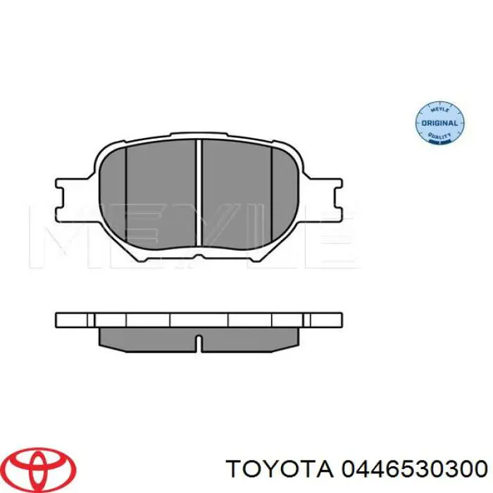 Pastillas delanteras de freno 0446530300 Toyota