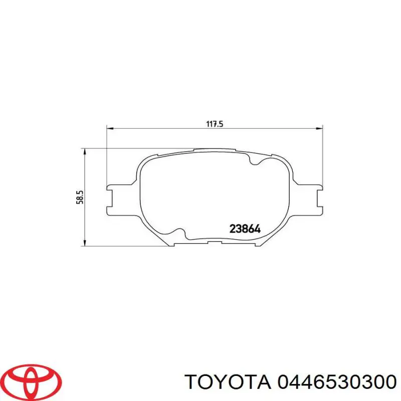 Купить 0446530300 Toyota Колодки тормозные