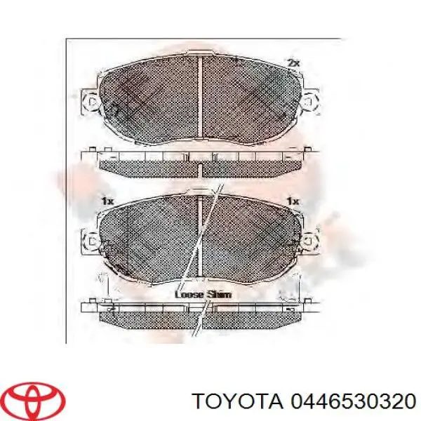 0446530320 Toyota колодки тормозные передние дисковые