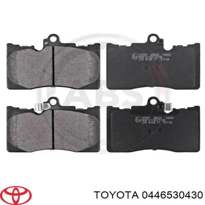 0446530430 Toyota колодки тормозные передние дисковые
