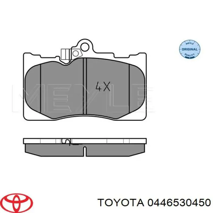Колодки Toyota 0446530450 цена, от 64.12 USD