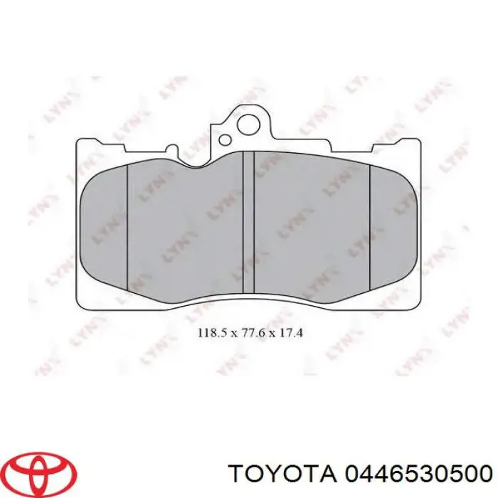 Купить 0446530500 Toyota Колодки тормозные