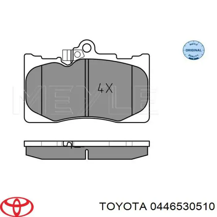 Колодки Toyota 0446530510 цена, от 50.68 USD