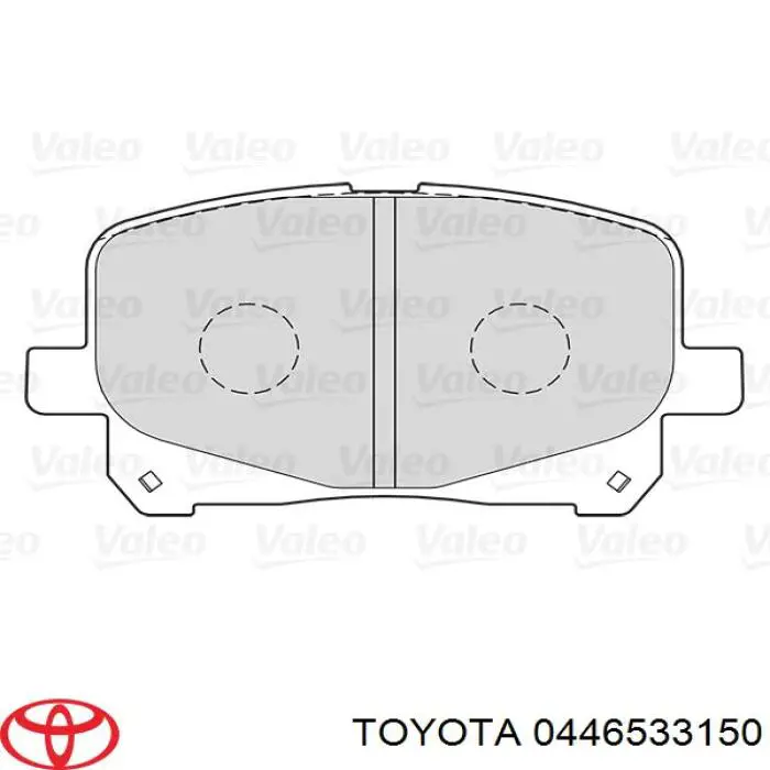 Передние тормозные колодки 0446533150 Toyota