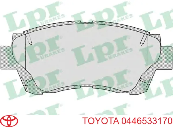 Передние тормозные колодки 0446533170 Toyota