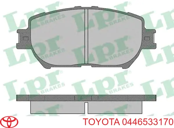 Передние тормозные колодки 0446533170 Toyota