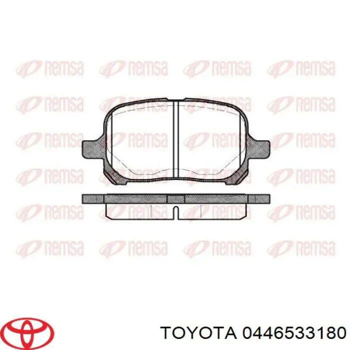 Колодки Toyota 0446533180 цена, от 19.69 USD