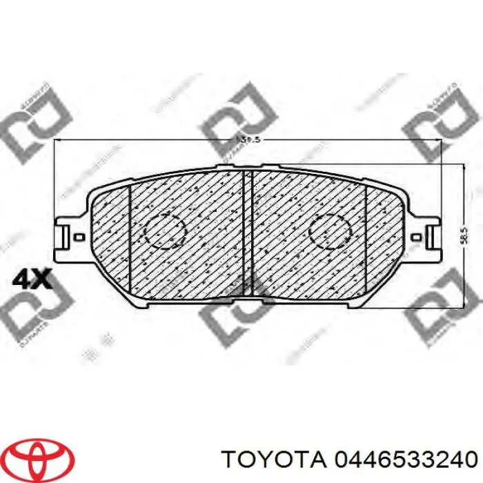 Тормозные колодки Toyota 0446533240