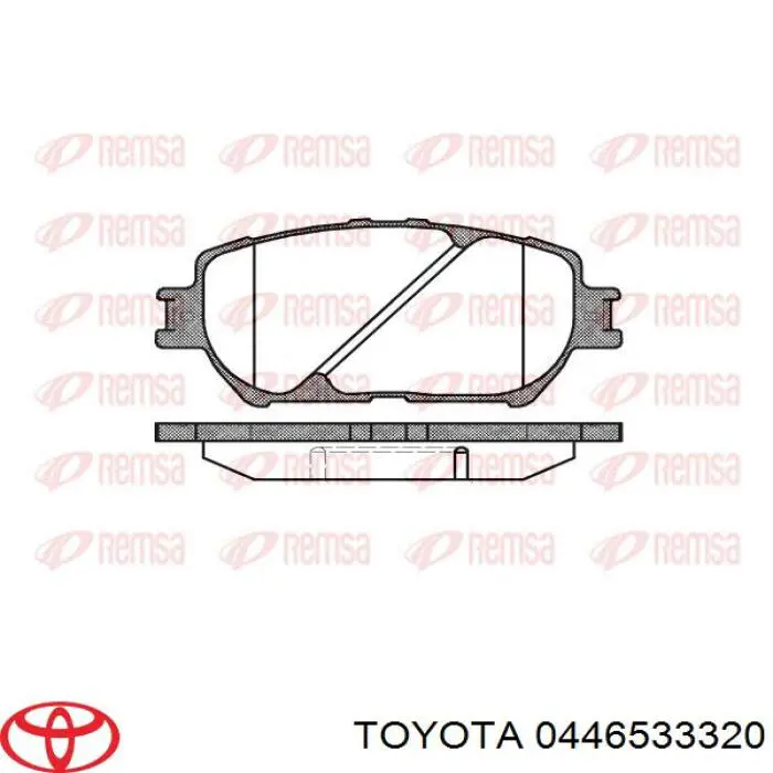 0446533320 Toyota передние тормозные колодки
