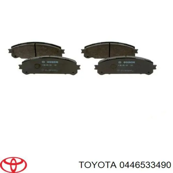 0446533490 Toyota колодки тормозные передние дисковые