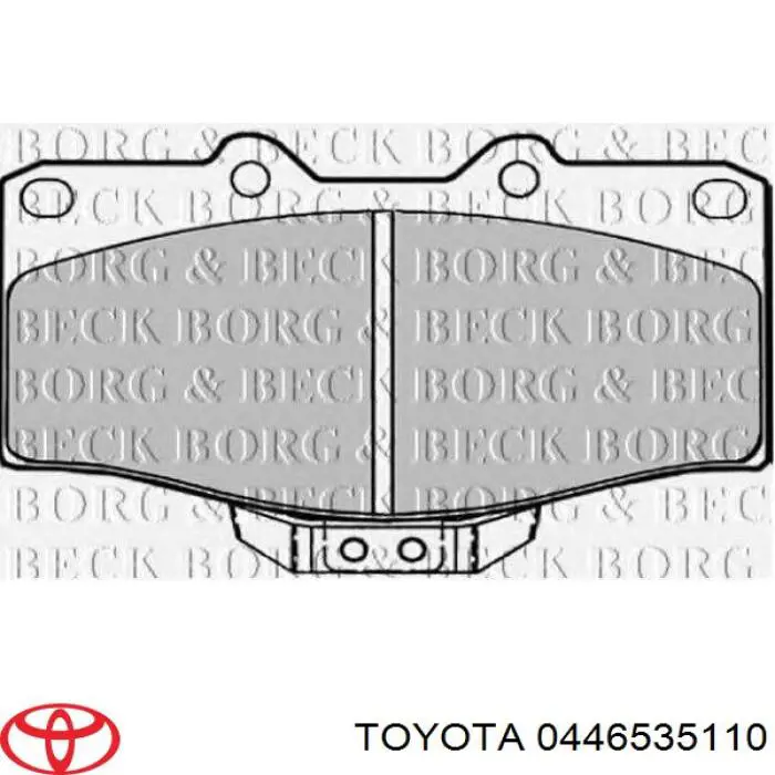 0446535110 Toyota колодки тормозные передние дисковые