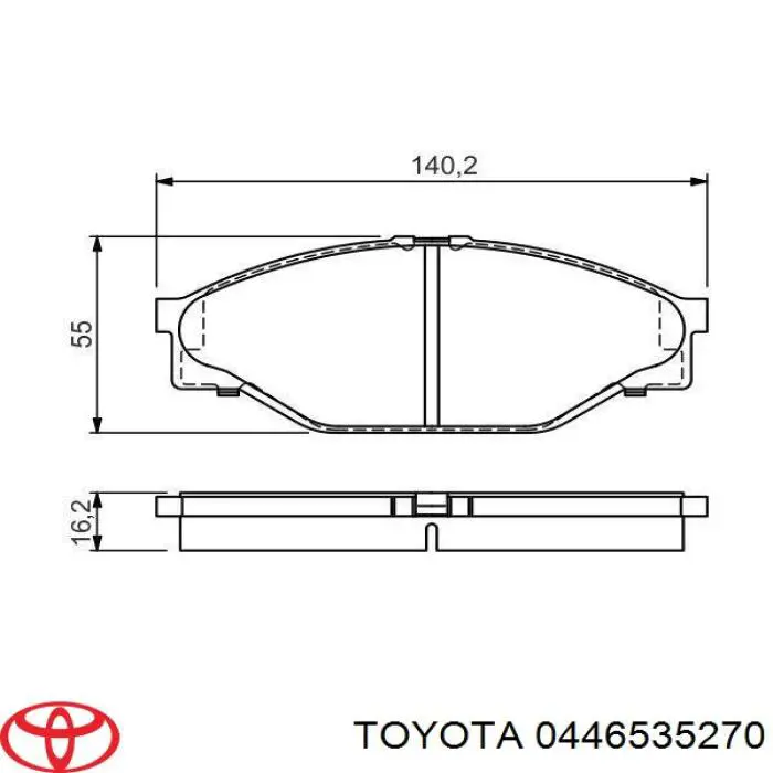 Колодки Toyota 0446535270 цена, от 19.96 USD
