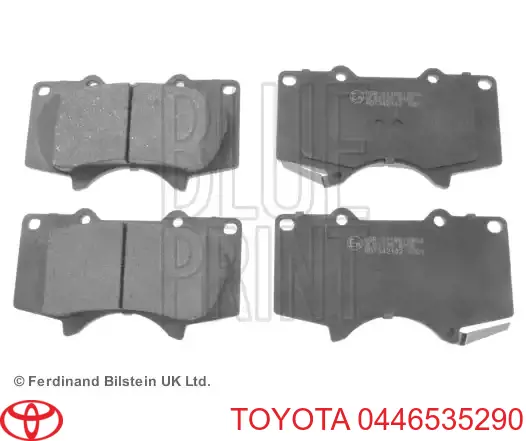 0446535290 Toyota Колодки передние