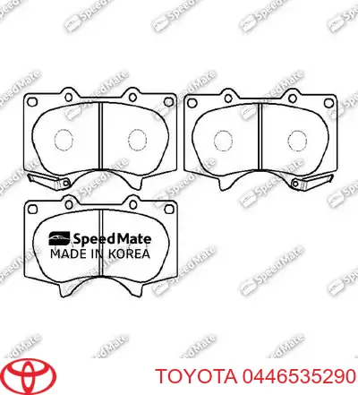 Передние тормозные колодки 0446535290 Toyota