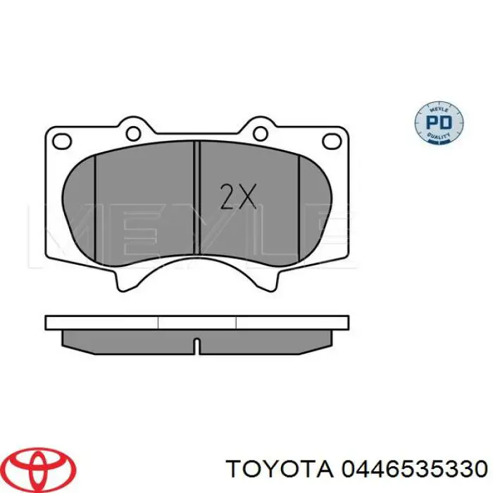 Купить 0446535330 Toyota Колодки тормозные