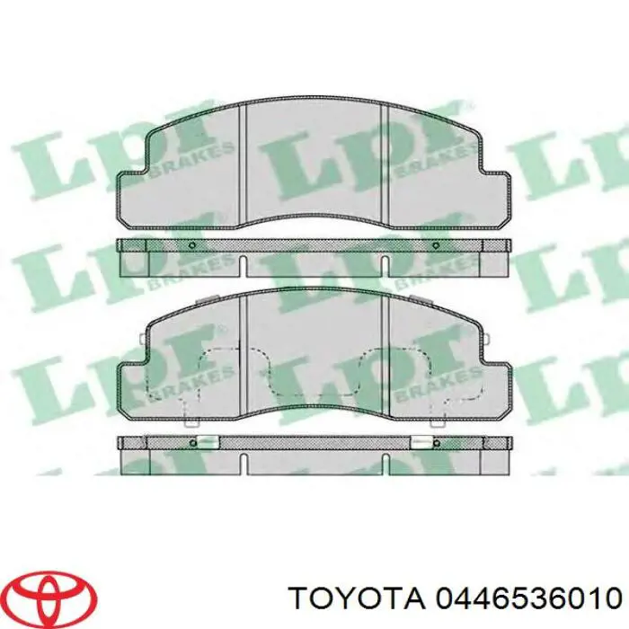 0446536010 Toyota sapatas do freio dianteiras de disco