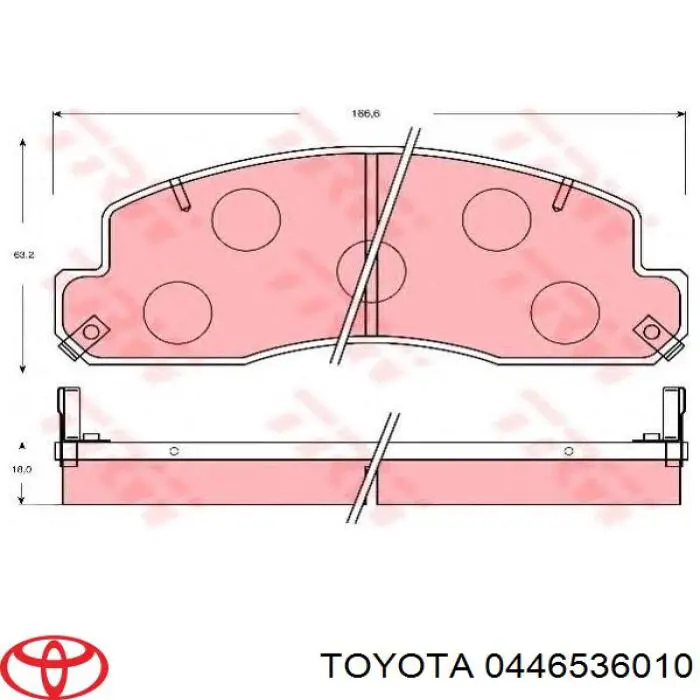 Колодки Toyota 0446536010 цена, от 21.07 USD
