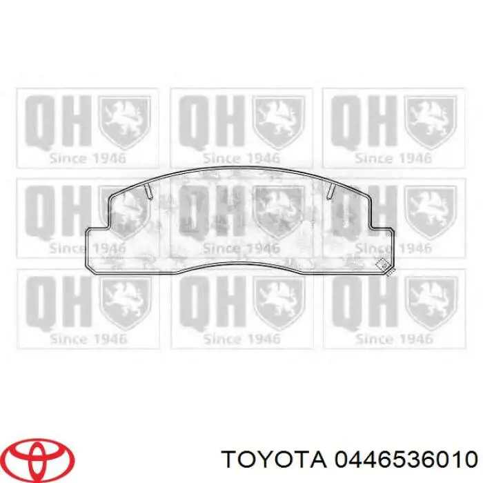 Передние тормозные колодки 0446536010 Toyota
