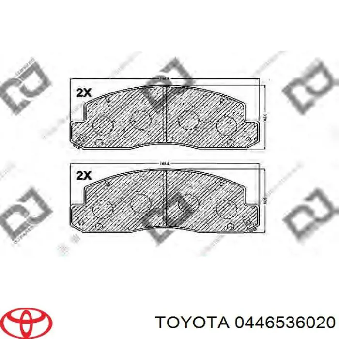 Передние тормозные колодки 0446536020 Toyota