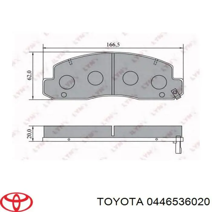 0446536020 Toyota Колодки передние