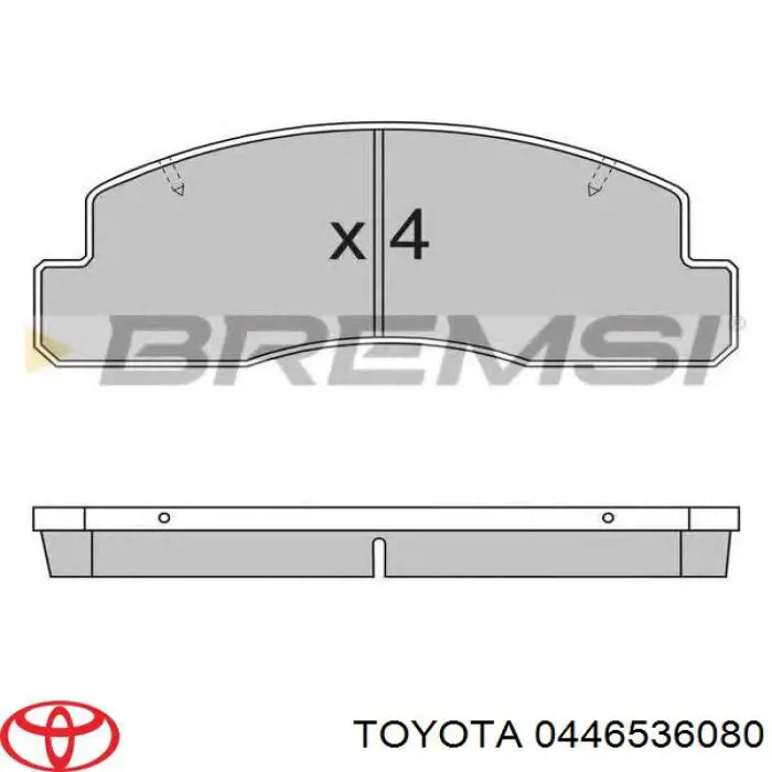 0446536080 Toyota Колодки передние
