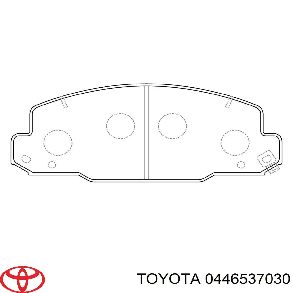 Передние тормозные колодки 0446537030 Toyota