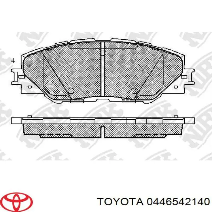 Тормозные колодки Toyota 0446542140