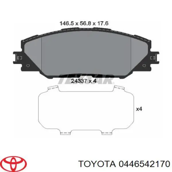 Колодки Toyota 0446542170 цена, от 25.39 USD