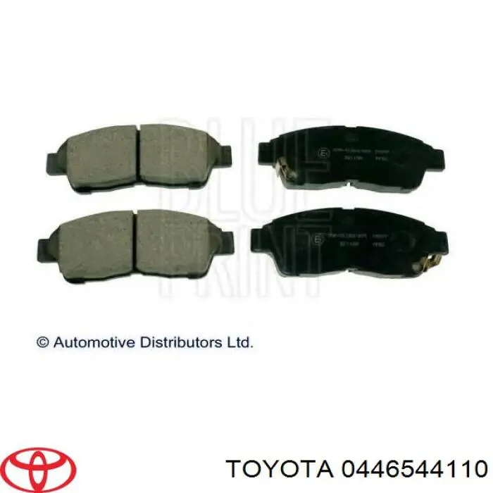 0446544110 Toyota колодки тормозные передние дисковые